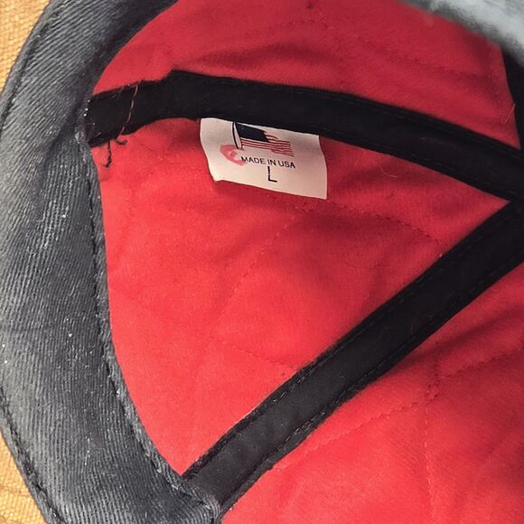 Carhartt Cap Fitted Mens Large Canvas Quilted Duck Hat Ear Flap Made USA Warm - Picture 11 of 12